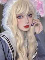 Perruques de cheveux Lolita bouclés longs avec des franges Déguisements Halloween