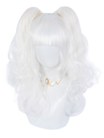Perruques Lolita douces 36cm-45cm Fibre résistante à la chaleur Accessoires Lolita blanc chaud