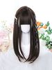 Perruques Lolita Longues Fibre Résistante à la Chaleur Accessoires Lolita Marron Café