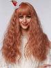 Perruques Lolita Orange 20 pouces Fibre résistante à la chaleur 400 Accessoires Lolita ébouriffés