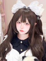 Perruques Lolita Style ROCOCO longues fibres résistantes à la chaleur accessoires Lolita marron clair