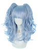 Perruques Lolita Sweet Light Sky Blue 46cm-65cm Fibre résistante à la chaleur Accessoires Lolita
