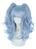 Perruques Lolita Sweet Light Sky Blue 46cm-65cm Fibre résistante à la chaleur Accessoires Lolita