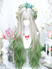 Perruques Mignonne Lolita Frange Longues Bouclé Fibres Résistantes À La Chaleur Accessoires Lolita Verts