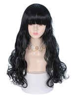 Perruques Sweet Lolita 66cm-95cm Fibre résistante à la chaleur Accessoires Lolita noir