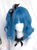 Perruques Sweet Lolita courtes en fibre résistante à la chaleur accessoires Lolita bleus
