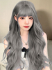 Perruques Sweet Lolita longues fibres résistantes à la chaleur bleu gris accessoires Lolita