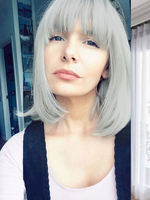 Perruques synthétique Argent Pixies et Boycuts Rayon Tousled femmes courtes perruque courte pour les femmes de