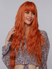 Perruques Synthétique Long Orange Unicolore Frisés Perruques des Femmes
