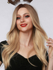 Perruques Synthétiques Femme Longue Blonde Frisés Unicolore Perruques des Femmes