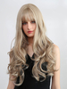 Perruques synthétiques Full Light Brown Curls Longs Perruque Rayonne Casual
