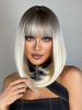 Perruques Synthétiques Ombre Bobs Rayonne Perruque Moyenne Pour Femme