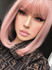 Perruques synthétiques Rose clair Bobs Rayon ébouriffé court femmes femmes perruque courte
