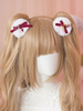 Pince à cheveux Lolita en peluche blanche Déguisements Halloween