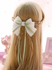 Pince à cheveux Lolita Sweet Lace Bow Two Tone Green Accessoire pour cheveux Lolita Déguisements Halloween