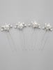 Épingle à cheveux de mariée perle blanche 4 pièces