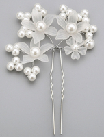 Épingle à cheveux Fashion blanc alliage perle mariage