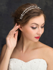 Plage mariage bandeau strass argent alliage coiffes de mariées