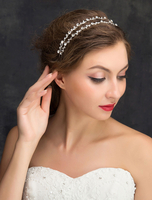 Plage mariage bandeau strass argent alliage coiffes de mariées