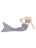 Plaids bicolore Lycra Spandex queue sirène Zentai Animal Halloween