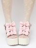 Plate-forme Lolita sandales rose s’incline Sweet Lolita Shoes Déguisements Halloween