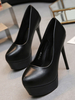 Plate-forme Pompes pour femme à bout rond fendu Semelle Synthétique Stiletto plate-forme Pompes