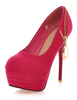 Plateforme métallique rouge monogramme Suede soirée & nuptiales pompes pour les femmes