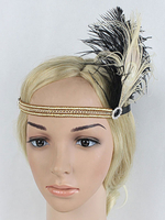 Plume Flapper Bandeau Années 1920 Great Gatsby Headpieces Strass Femmes Rétro Accessoires De Cheveux Déguisements Halloween