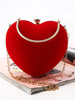 Pochette rouge forme de coeur chérie mariage sac à main soirée de mariée sacs à main