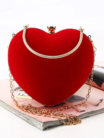 Pochette rouge forme de coeur chérie mariage sac à main soirée de mariée sacs à main
