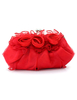Pochette soirée Rose Rose fleurs Ruffle Kiss Lock mariée sac à main de mariage