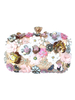Pochettes de soirée perlées cloutées crochet floral imprimé et sac à main de mariée oeil