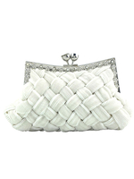 Pochettes du soir Strass Artwork Satin Fermeture à 2 boutons Sacs à main occasion spéciale féminine