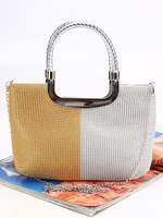 Pochettes Soirée Sacs À Main En Strass Deux Tons De Soirée Sac À Bandoulière Détachable Sac À Bandoulière Femme