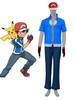 Pokémon Coton polyester Ensemble Gants&Pantalons&Top&avec casquette comme Ash Ketchum Déguisements Halloween