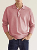 Polo à col et manches longues pour homme t-shirt de sport à boutons polos de golf athlétiques chemises"idiennes
