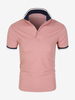 Polo Homme Décontracté Col Rabattu Manches Courtes Coupe Classique