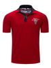 Polo piqué coupe classique pour homme avec emblème et col à pointe