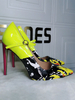 Pompes de grande taille pour femmes bout pointu talon aiguille mode verni PU cuir jaune talons hauts