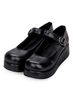Pompes Lolita classiques plate-forme bout rond Synthétique chaussures Lolita