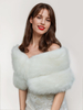 Poncho cape blanche pour femme
