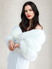 Poncho cape blanche pour femme