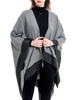 Poncho Cape Echarpe Femme Bicolores Manteau Femme