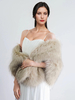 Poncho Cape Gris Clair Femme
