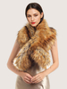 Poncho cape marron clair pour femme