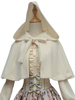 Poncho classique blanc Lolita Automne Synthétique Lolita Outwears Déguisements Halloween