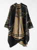 Poncho Femme Cape Rouge Bicolore