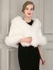 Poncho Fourré Polaire Femme Cape Blanche