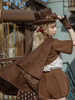 Poncho gothique Lolita en daim marron foncé Vêtements dextérieur Lolita dautomne