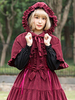 Poncho Lolita Classique Neverland Danube Lovers Cape à Capuchon Lolita Déguisements Halloween